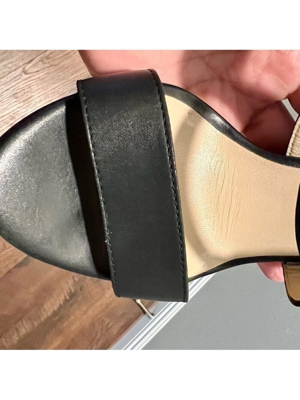 BALENCIAGA Paris black leather high heel sandals. Size 36 - Picture 7 of 10